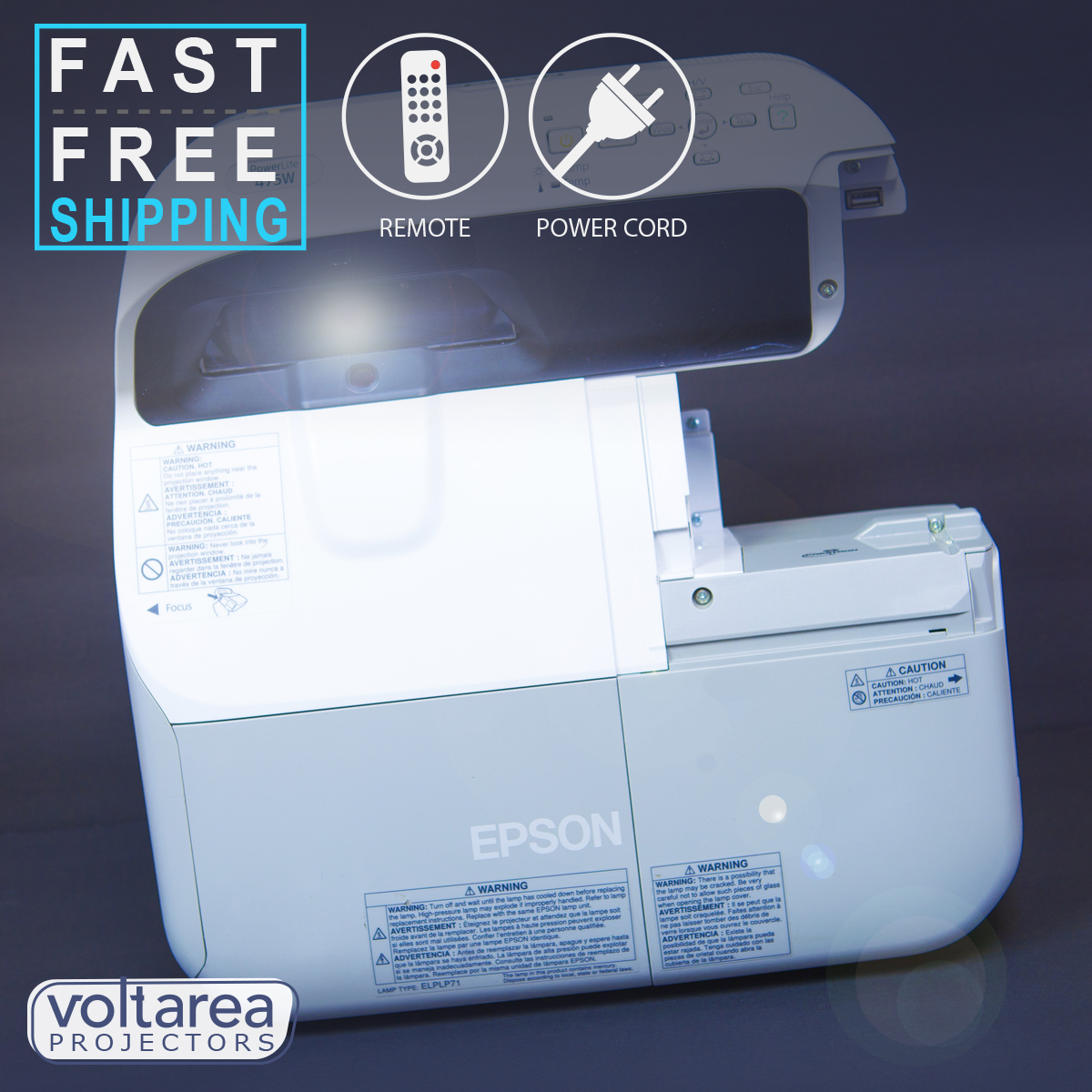 Epson PowerLite 475W Ultra Short-Throw Projector USED