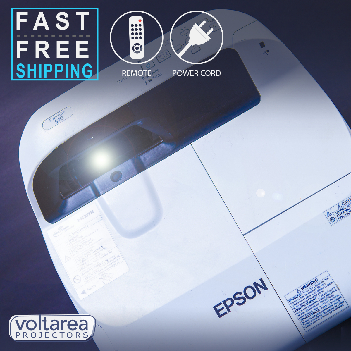 Epson PowerLite 570 Ultra Short-Throw Projector USED