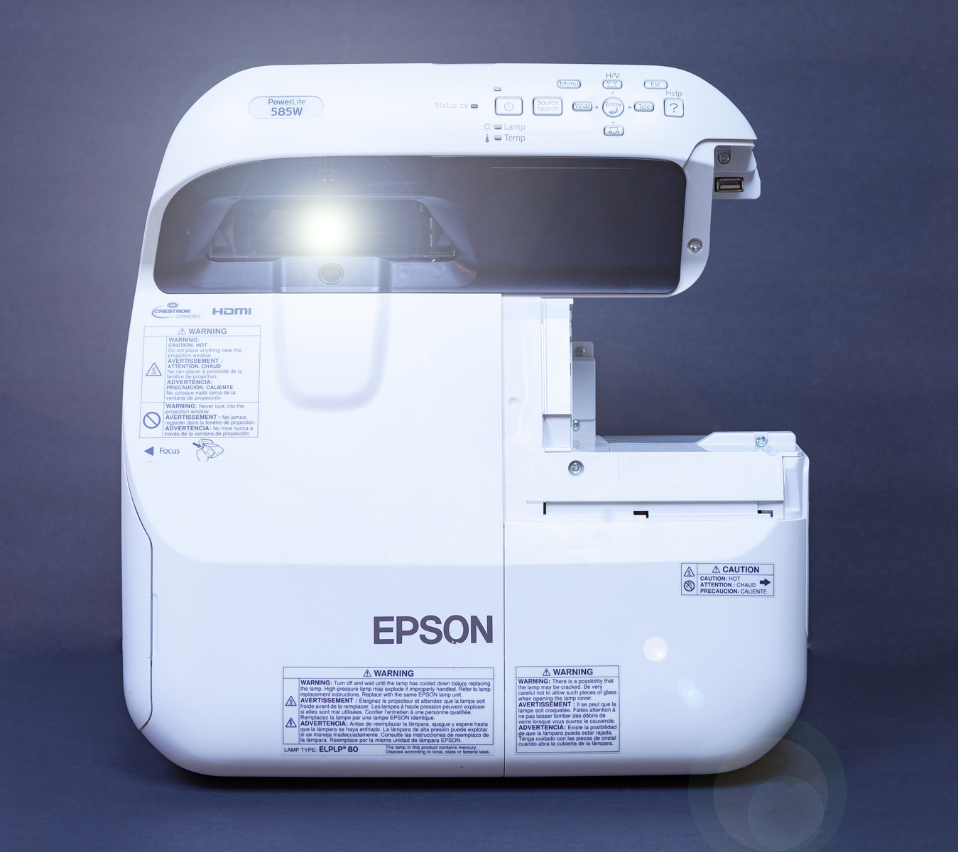 Epson PowerLite 585W Ultra Short-Throw Projector REFURBISHED