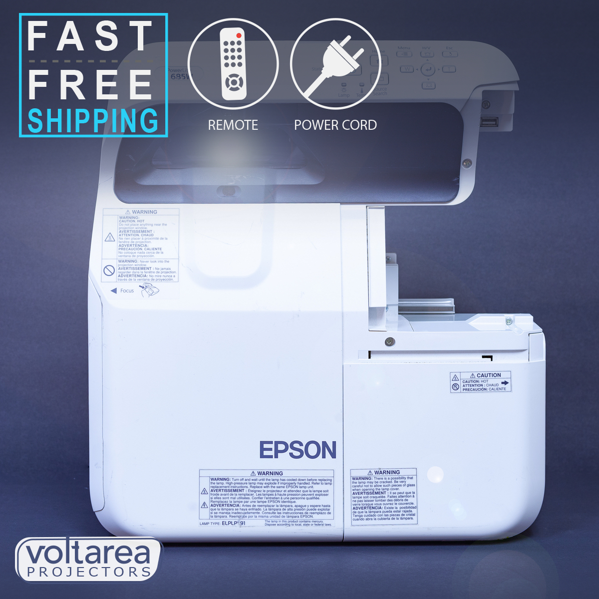 Epson PowerLite 585W Ultra Short-Throw Projector USED