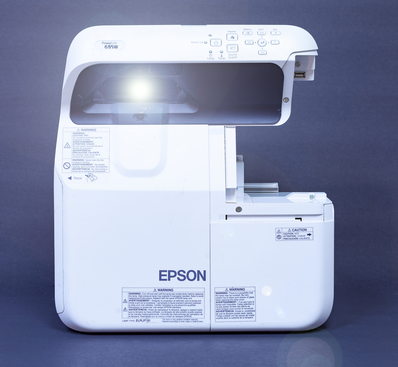 Epson PowerLite 585W Ultra Short-Throw Projector USED