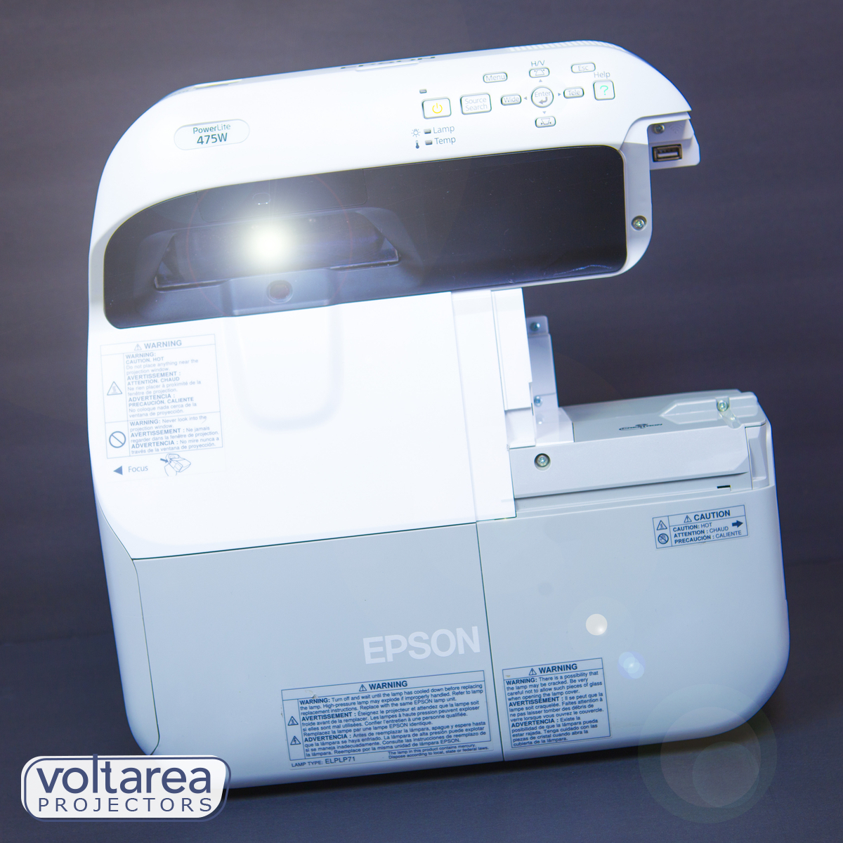 REFURBISHED Epson PowerLite 475W Ultra Short-Throw Projector 300HR only 720p WID
