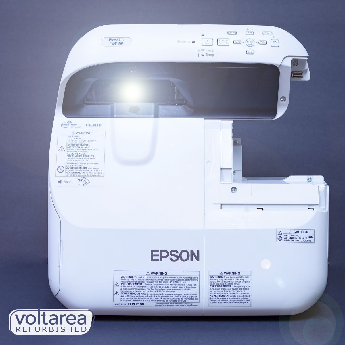 Epson PowerLite 585W Ultra Short-Throw Projector REFURBISHED