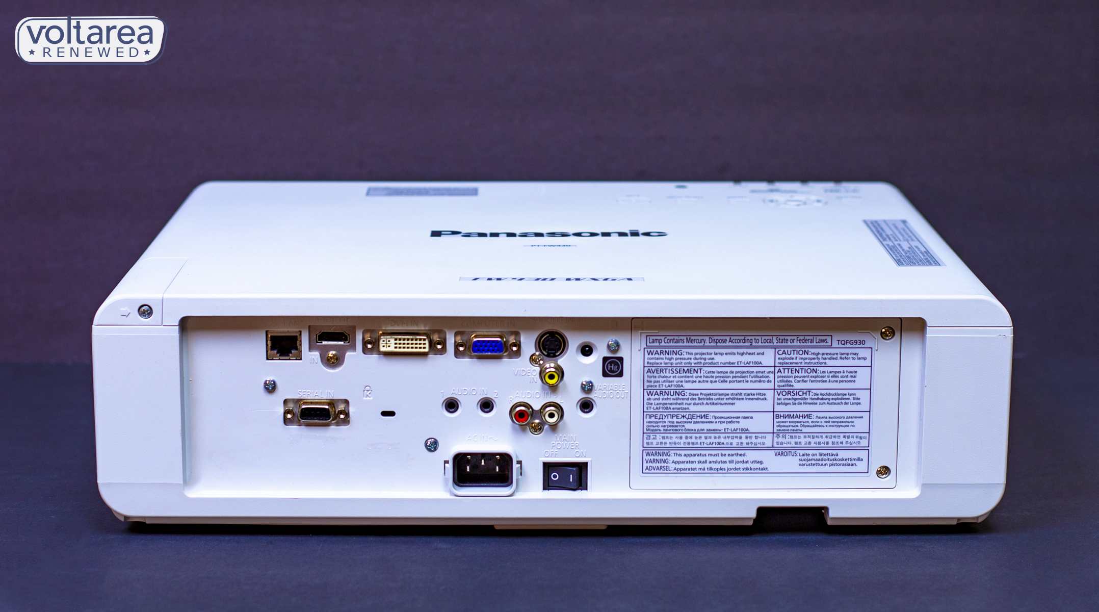 Panasonic PT-FW430U Projector RECONDITIONED